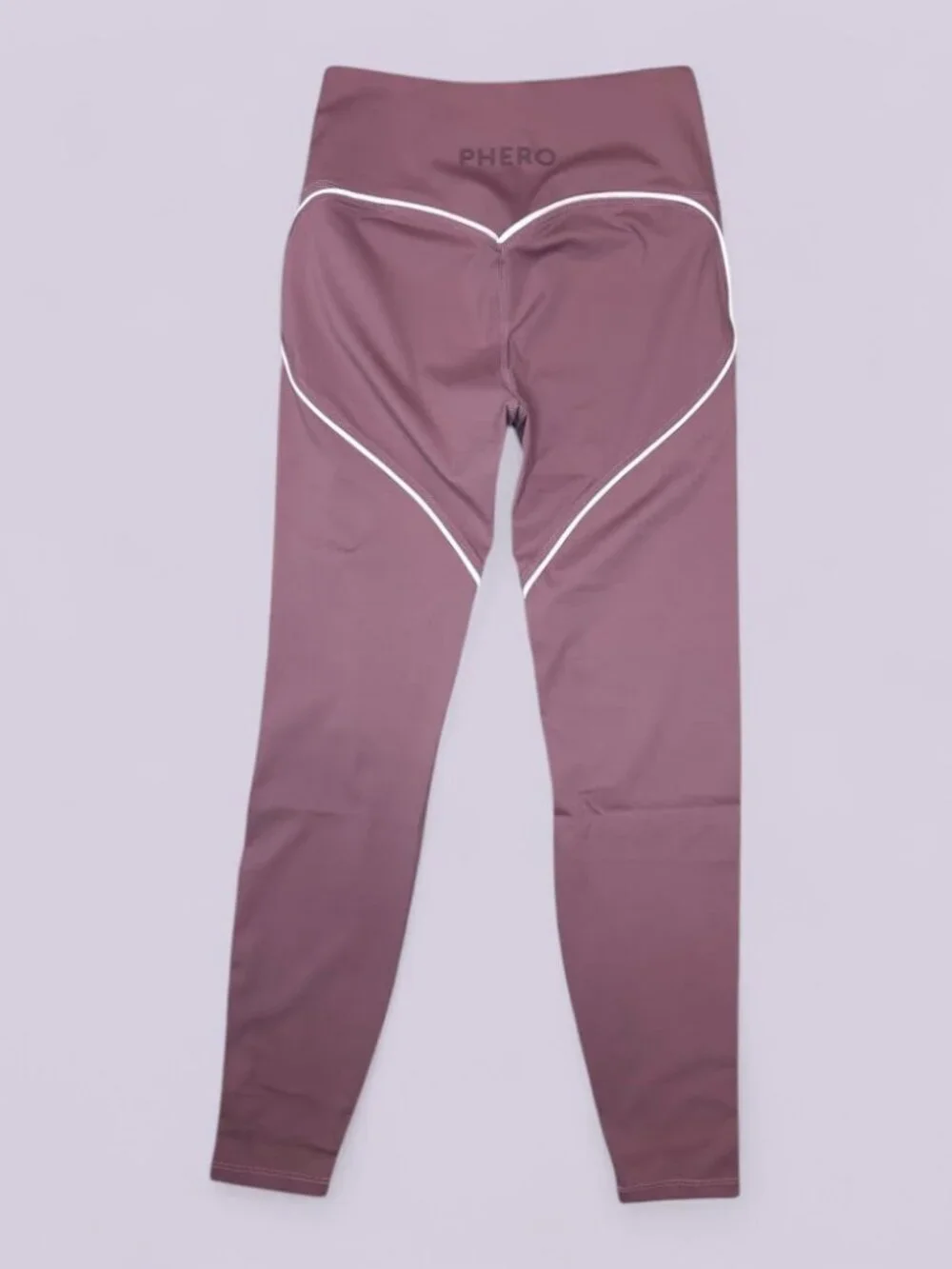 Mauve Pink Heart Detail Legging & Sports Bra Set Small